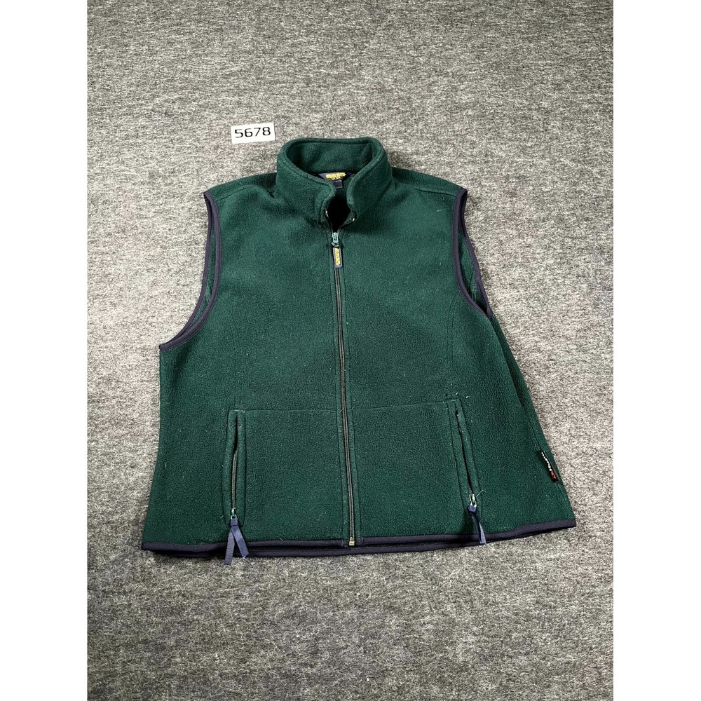 Vintage Woolrich John Rich& Bros Polartec Vest Womens Large Green Fleece